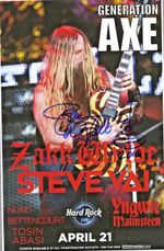 Zakk Wylde Hand Signed Gig concert poster 4/21/2016 Orlando Florida Hard Rock