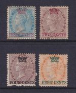 Straits Settlements, 1867 India Surcharge Stamps MM. SG1, 2, 4, 6. Cat £1250.