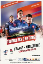 France v England 19 March 2016 PARIS - English Grand Slam match RUGBY PROGRAMME