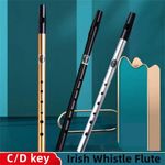 Irish Whistle Flute C/D Key Tin Penny Whistle 6 Hole Flute Musical Instruments