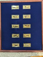 British Military Aircraft Ingot Set - 24 carat Gold plated Collectors Set Boxed.