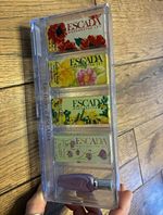 Rare Escada Margaretha Ley Les Fleurs d'Escada Miniature Set Clear Display Case