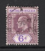 M25545 Nigeria - Northern Nigeria 1905 SG25 KEVII: 6d dull purple & violet FU