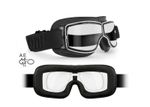 Motorcycle Vintage Aviator Goggles for Prescription Lenses Bertoni Italy 188 SOS