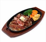 Original food sample Beef Sirloin Steak carrot, potato and broccoli Fake food