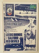 RUGBY LEAGUE CHALLENGE CUP FINAL PROGRAMME 2020 Leeds Rhinos v Salford