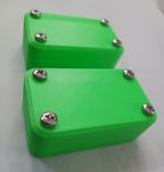 Two Mini Electronics Enclosures.Neon Green PLA.Threaded Boxes. Screws Included .