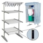 Glamhaus Digital Electric Clothes Airer Dryer Heated Timer Foldable Rack 3 Tier