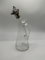 Sterling Silver Vinegar Jug Glass Made In Chester 1900s HW King&sons London 