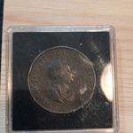 England 18th Century British Token Coin, Britannia Seated Reverse, Uncertified