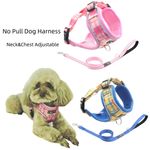 No Pull Dog harness Vest Adjustable Soft Padded Airmesh for dogs 5FT leash set