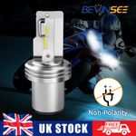 BA20D LED Motorcycle Headlight Bulb White Bright Hi/Lo Beam Motorbike Headlamp