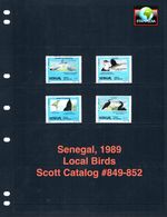 $9.35 Scott Value - 1989 SENEGAL Birds West Africa scarcer CV MNH NH UM