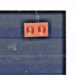1861-62 1d Rose Vemillion Chalon mint hinged pair small star Wmk.