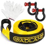 GADLANE Tow Strap 5m 10 Tons Heavy Duty Car Road Recovery Rope +2 Tow Hooks