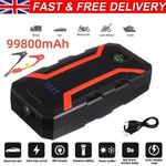 99800 mAh Car Jump Starter Air Compressor Pump Battery Booster Power Bank