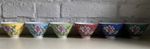 Chinese porcelain tea cup set of 6 Cups vintage  5 H x D 7 cms 