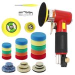 1"2"3" Mini Dual Action Air Sander Kit Random Orbital Polisher Buffer for Car UK