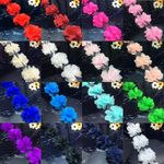 1/5/10 yard Flower Lace Edge Trim Wedding Chiffon Ribbon Applique DIY Craft New