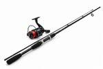 Hunter Pro 7' Spinning Rod & Revolver 30 Reel Combo Set 2pc Lure Kit 20lb Braid