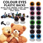 ✅Various EYES with PLASTIC BACKS f or Teddy Bear Stuffed Soft Toy Doll Knitted