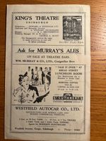 Peter Pan J M Barrie c1940 Edinburgh King’s Programme Celia Lipton George Curzon