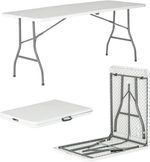 Folding Table 6ft Portable Trestle Camping Picnic Party BBQ Garden Market Stall
