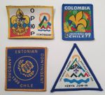 4 Boy Scouts 19th World Jamboree Chile 1998/99 Contingent Badges Patches. Lot 1