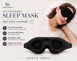 Sleep Mask 100% Light Blocking,3D Contoured, Soft, Adjustable, Travel, and yoga