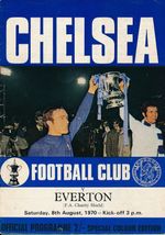 FA CHARITY SHIELD 1970 Chelsea v Everton - team changes