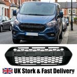 Raptor Style Front Grille for Ford Transit Custom 2018-2023 Matte Black ABS Mesh