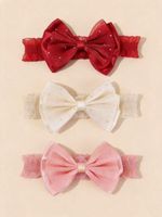 3PCS Baby Toddler Bow Headbands – Stretchy Lace Princess Hair Accessories