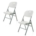 Heavy Duty Folding Plastic Chairs Indoor Outdoor Garden Picnic Camping Chair