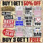 Personalised Mug Custom Photo Cup Logo Name Text Fathers Day Birthday Eid Gift