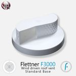 Flettner 3000 Van Wind Driven Rotating Roof Vent - UK Manufactured- White