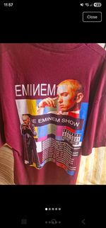 Eminem The Eminem Show Tour 2003 Burgundy T-Shirt Starworld Tag