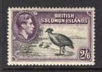 M23507 British Solomon Islands 1939 SG70 KGV: 2/6d black & violet UMM, Cat £38