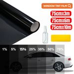 CAR WINDOW TINT FILM KIT TINTING SUPER DARK BLACK LIMO 1% 5% 15% 25% 35% 50% 70%
