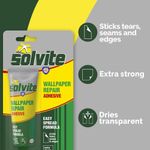 Solvite Wallpaper Repair Adhesive, Paste for Fixing Tears, Extra-Strong Glue 56g