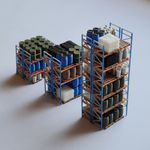 Model Railway Scenery Pallet Racking / Shelving OO Gauge 1.76 (Different Types)
