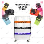 Personalised Luggage Strap Suitcase Printed Safe Strong Luggage Belt 5cm wide