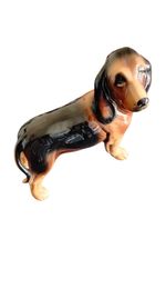 Vintage Coopercraft Large Ceramic Bloodhound Figurine Dog Ornament With Label