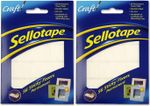 112x Sellotape Permanent Double Sided Sticky Fixers Foam Pads - 12mm x 25mm