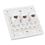 ⁺ Cat 6 Ethernet Wall Plate 3 Port Female To Female Wall Plate Internet
