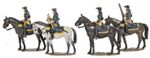 Holger Eriksson - 4 x cast & hand-painted   Swedish Dragoons on Horseback  7.5cm
