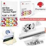 for Phomemo M08F M835 Wireless A4 Bluetooth Printer Thermal paper 4-type choice