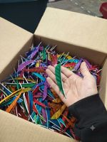 ​1000 Pack 4" Parabolic Archery Feathers - Left Wing (4 LP) - Mixed Colors Bulk