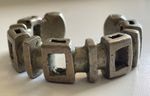 Antique Nupe Bronze Cuff Bracelet Nigeria African Tribal 19th Century