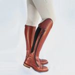 Customizable Elastic Equestrian Riding Boots Tall Zipper Polo 