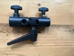 Double light stand clamp / swivel mount (umbrella holder style)